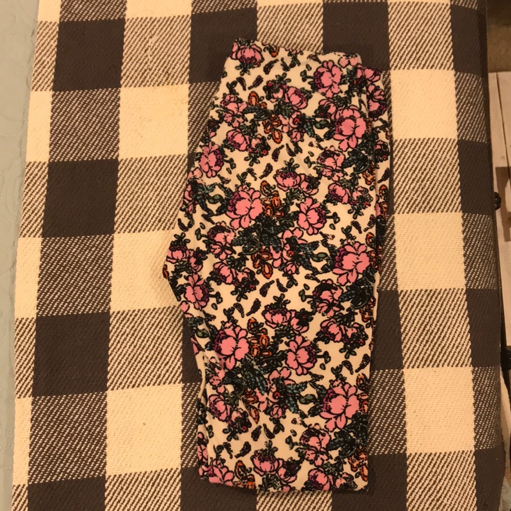 LuLaRoe OS floral leggings NEVER WORN